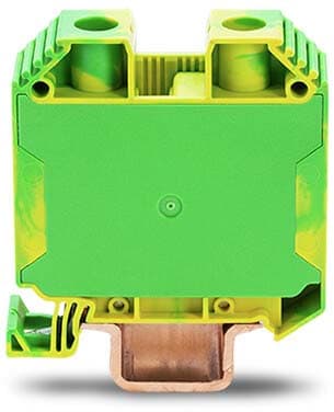 Wago Contact - Borne de protection pour 2 conducteu 35mm², vert-jaune