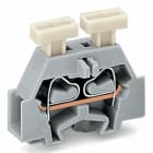 Wago Contact - Borne modulaire 2C / 2,5 mm² / Gris / Bride de fixation / Poussoirs sur 2 cotés