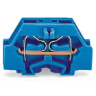 Wago Contact - Borne modulaire 2C / 2,5 mm² / Bleu / Bride de fixation