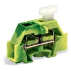 Wago Contact - Borne modulaire 2C / 2,5 mm² / Vert-Jaune / Bride de fixation / Poussoir sur 1 c