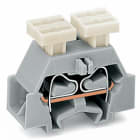 Wago Contact - Borne modulaire 4C / 2,5 mm² / Gris clair / Pied de fixation / Poussoirs sur 2 c