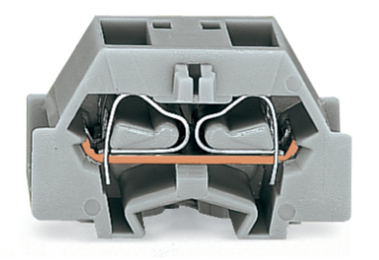 Wago Contact - Borne modulaire 4C / 2,5 mm² / Bleu / Pied de fixation