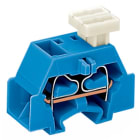 Wago Contact - Borne modulaire 4C / 2,5 mm² / Bleu / Bride de fixation / Poussoir sur 1 coté