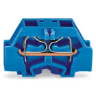 Wago Contact - Borne modulaire 4C / 2,5 mm² / Bleu / Bride de fixation