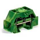Wago Contact - Borne modulaire 4C / 2,5 mm² / Vert-Jaune / Pied de fixation