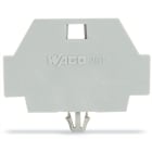 Wago Contact - Plaque d'extrémité avec bride de fixation / Gris
