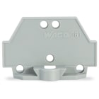 Wago Contact - Plaque d'extrémité avec bride de fixation / Gris