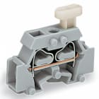 Wago Contact - Borne modulaire 2C / 2,5 mm² / Gris / Bride de fixation / Poussoir sur 1 coté