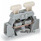 Wago Contact - Borne modulaire 2C / 2,5 mm² / Gris / Bride de fixation / Poussoirs sur 2 cotés