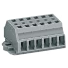 Wago Contact - Barrette à bornes 2C 6 pôles / 2,5 mm² / Gris / Bride de fixation / Sans poussoi