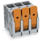 Wago Contact - Borne pour circuits imprimés Levier 16mm² pas 10mm 3 pôles, gris