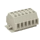 Wago Contact - Barrette à bornes EEx EII 2C/ Bride de fixation,6 pôles /2,5 mm,Gris clair.