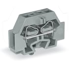 Wago Contact - Borne modulaire 2C / 4 mm² / Gris / Pied de fixation
