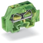 Wago Contact - Borne modulaire 2C / 4 mm² / Vert-Jaune / Pied de fixation