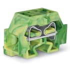Wago Contact - Borne modulaire 4C / 4 mm² / Vert-Jaune / Bride de fixation