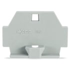 Wago Contact - Plaque d'extrémité avec bride de fixation / Gris
