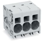 Wago Contact - Borne pour CI 16mm² pas 10mm 11 pôles, gris