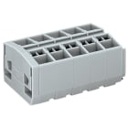 Wago Contact - Barrette à bornes 4C 5 pôles / 2,5 mm² / Gris / Pied de fixation