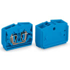 Wago Contact - Borne d'extrémité 4C / 2,5 mm² / Bleu / Bride de fixation