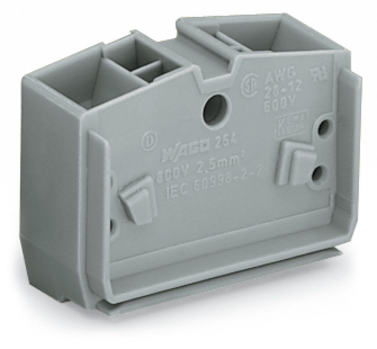 Wago Contact - Borne centrale 4C / 2,5 mm² / Gris