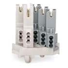 Wago Contact - Connecteur femelle 1 mm² / 4 pôles / Pied / Blanc / Gris