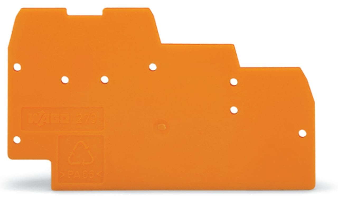 Wago Contact - Plaque d'extrémité et intermédiaire 3C IK / AK / Orange