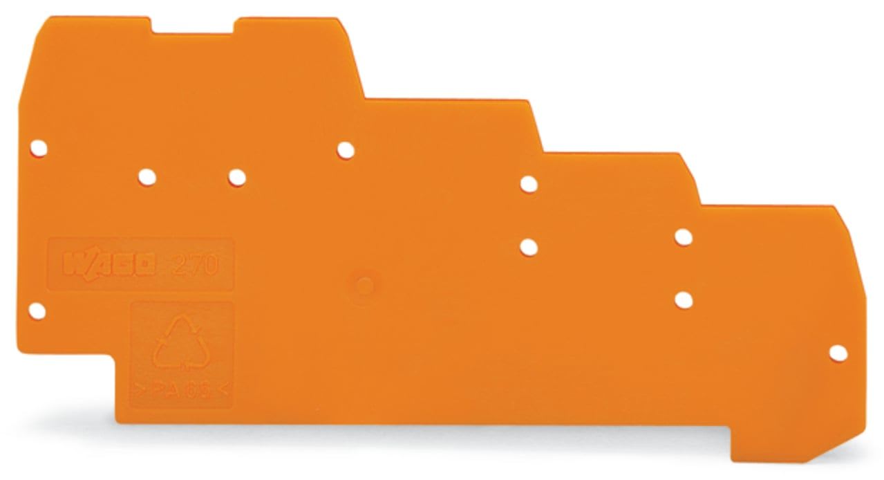 Wago Contact - Plaque d'extrémité et intermédiaire 4C IK/AK/ Gris