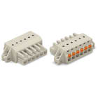 Wago Contact - Connecteur femelle pour 1 conducteur 100% protégé contre l'inversion, gris clair