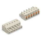 Wago Contact - Connecteur femelle pour 1 conducteur 100% protégé contre l'inversion, gris clair