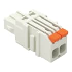 Wago Contact - Connecteur femelle pour 1 conducteur Levier Push-in CAGE CLAMP®, gris clair