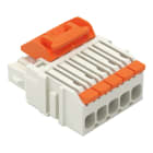 Wago Contact - Connecteur femelle pour 1 conducteur Levier Push-in CAGE CLAMP®, gris clair