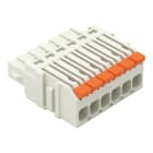 Wago Contact - Connecteur femelle pour 1 conducteur Levier Push-in CAGE CLAMP®, gris clair