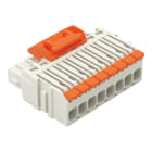 Wago Contact - Connecteur femelle pour 1 conducteur Levier Push-in CAGE CLAMP®, gris clair