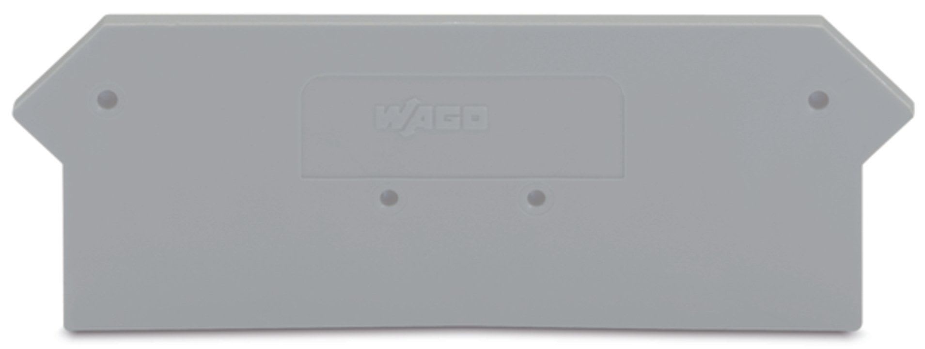 Wago Contact - Plaque intermédiaire et d'extrémité / Gris