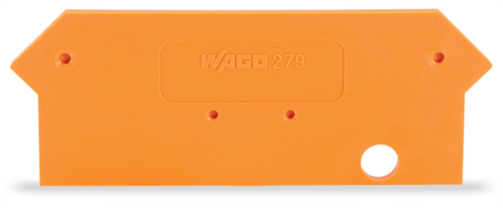 Wago Contact - Plaque intermédiaire et d'extrémité / Orange