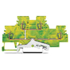 Wago Contact - Borne de protection à deux étages pour 4C / PE / Boîtier Vert-Jaune