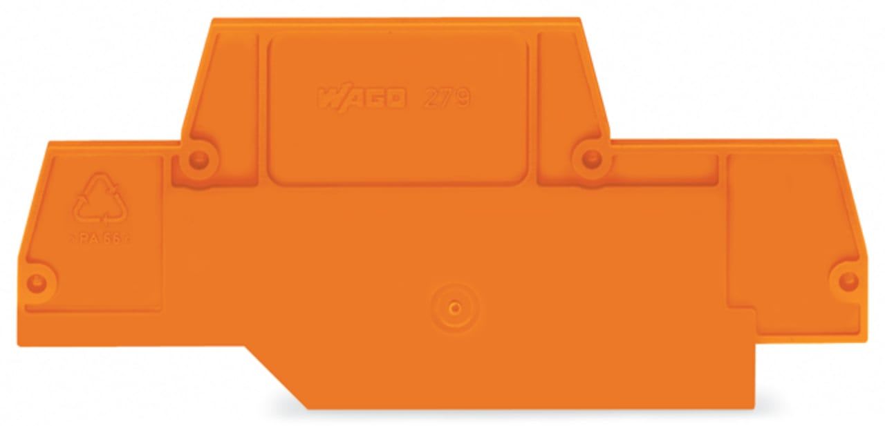 Wago Contact - Plaque d'extrémité et intermédiaire épaisseur 2 mm / Gris
