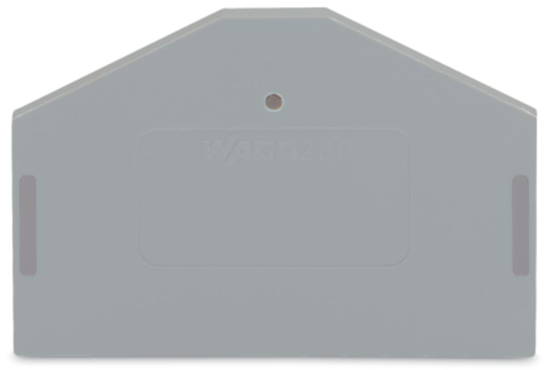 Wago Contact - Plaque intermédiaire et d'extrémité / Gris