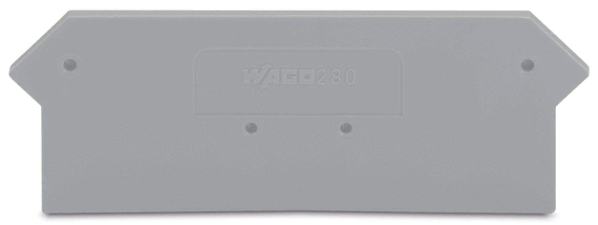 Wago Contact - Plaque intermédiaire et d'extrémité / Gris