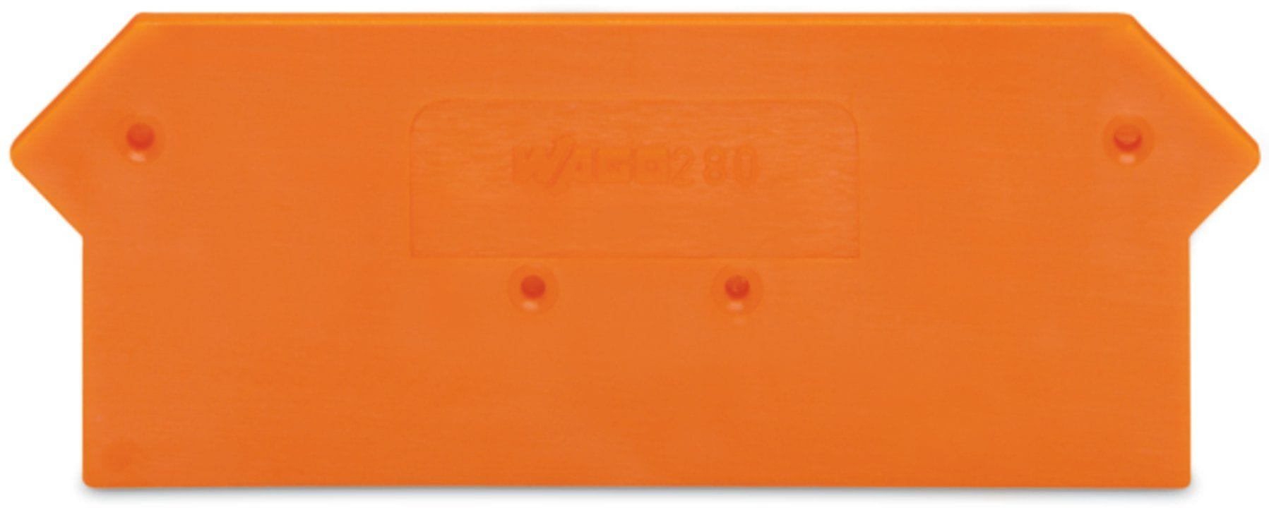 Wago Contact - Plaque intermédiaire et d'extrémité / Orange