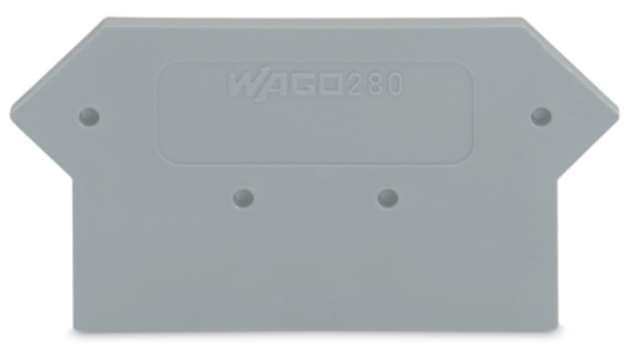Wago Contact - Plaque intermédiaire et d'extrémité / Gris