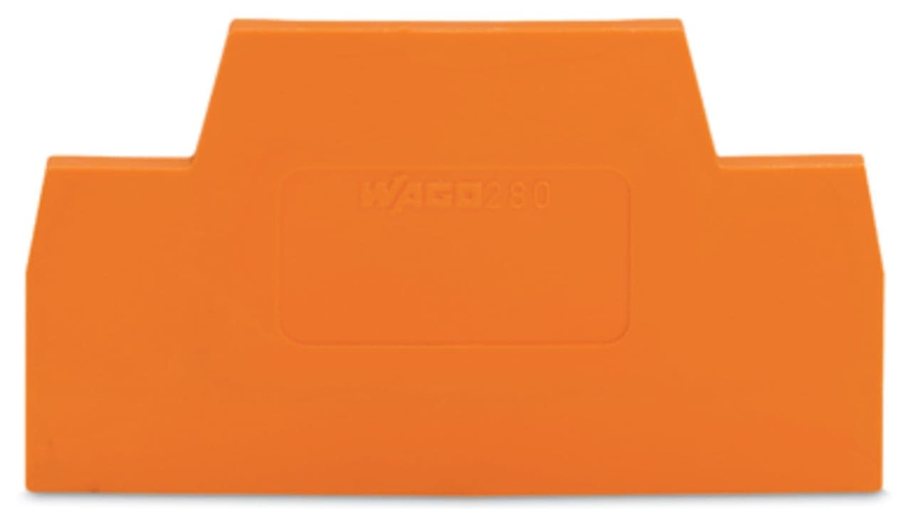 Wago Contact - Plaque intermédiaire et d'extrémité / Orange