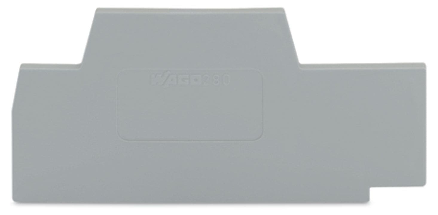 Wago Contact - Plaque intermédiaire et d'extrémité / Gris