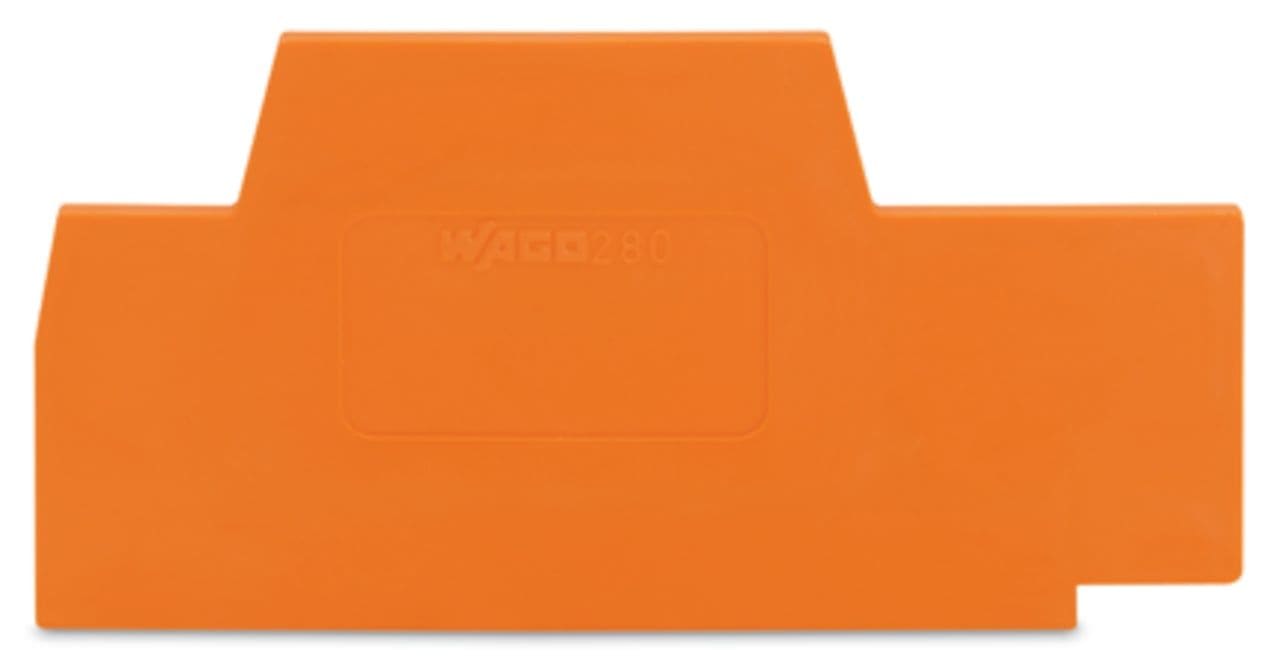 Wago Contact - Plaque intermédiaire et d'extrémité / Orange