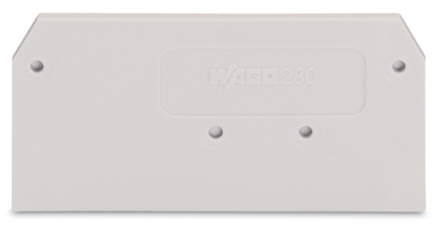 Wago Contact - Plaque intermédiaire et d'extrémité Gris clair, Epaisseur 2,5 mm