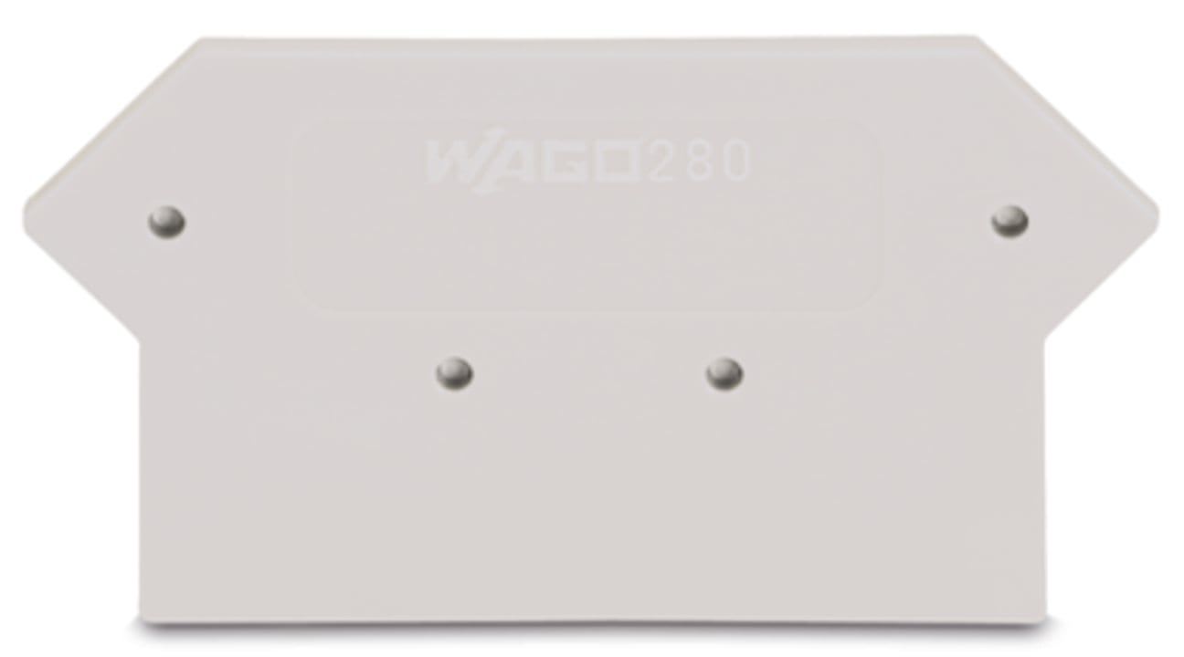 Wago Contact - Plaque d'extrémité / Gris clair