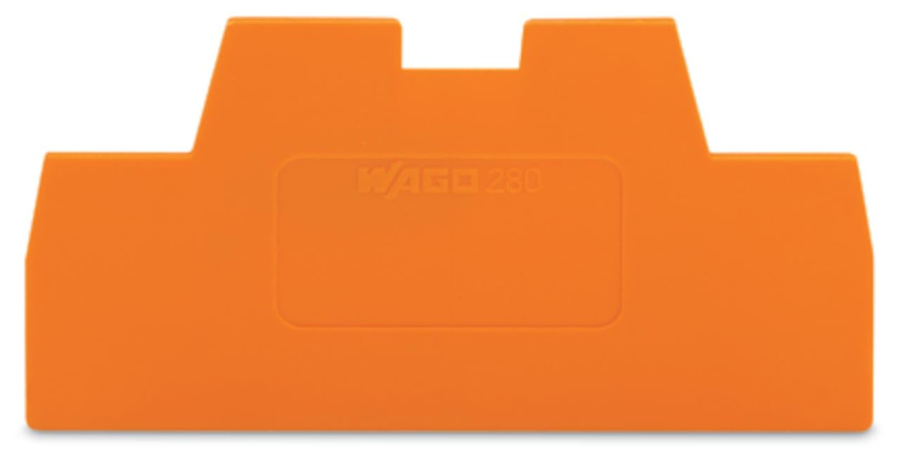 Wago Contact - Plaque intermédiaire et d'extrémité / Orange, Epaisseur 1,1 mm