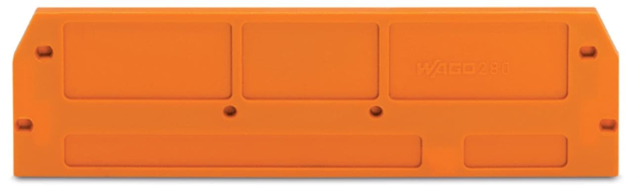 Wago Contact - Plaque intermédiaire et d'extrémité / Orange Série 280