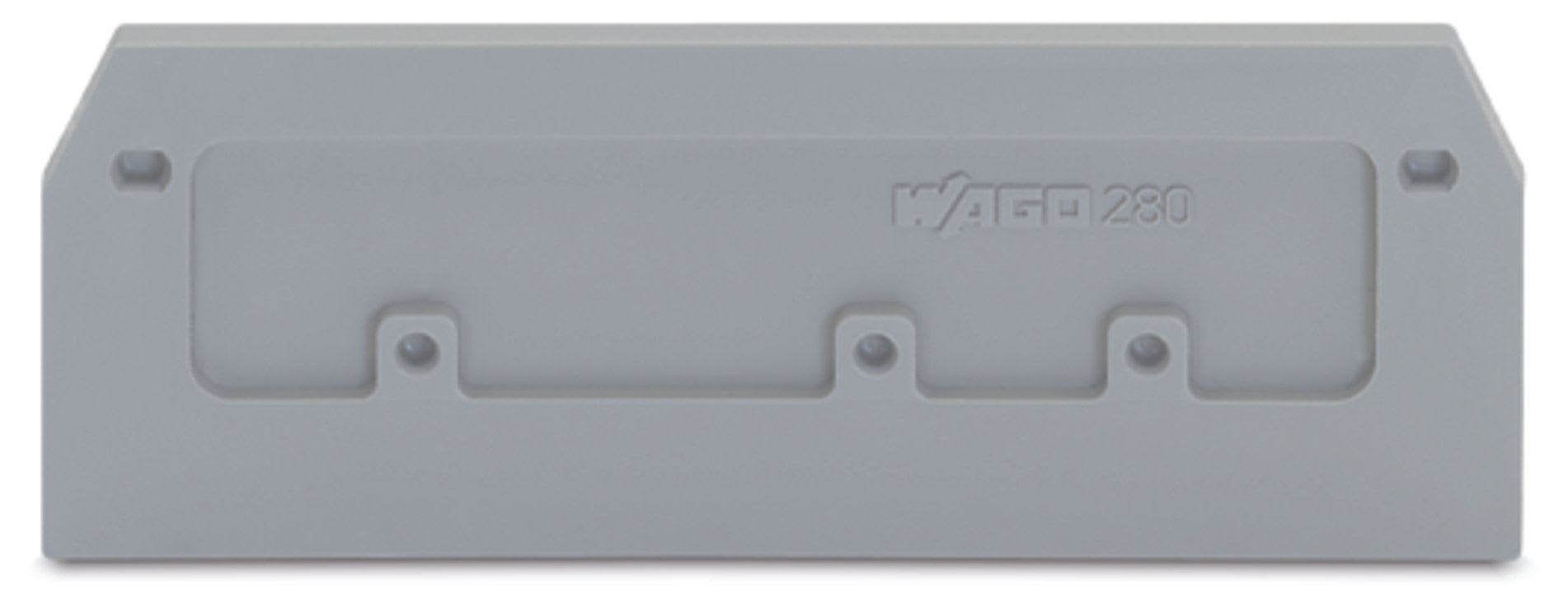 Wago Contact - Plaque intermediaire et d'extrémité gris épaisseur 2,5 mm série 280