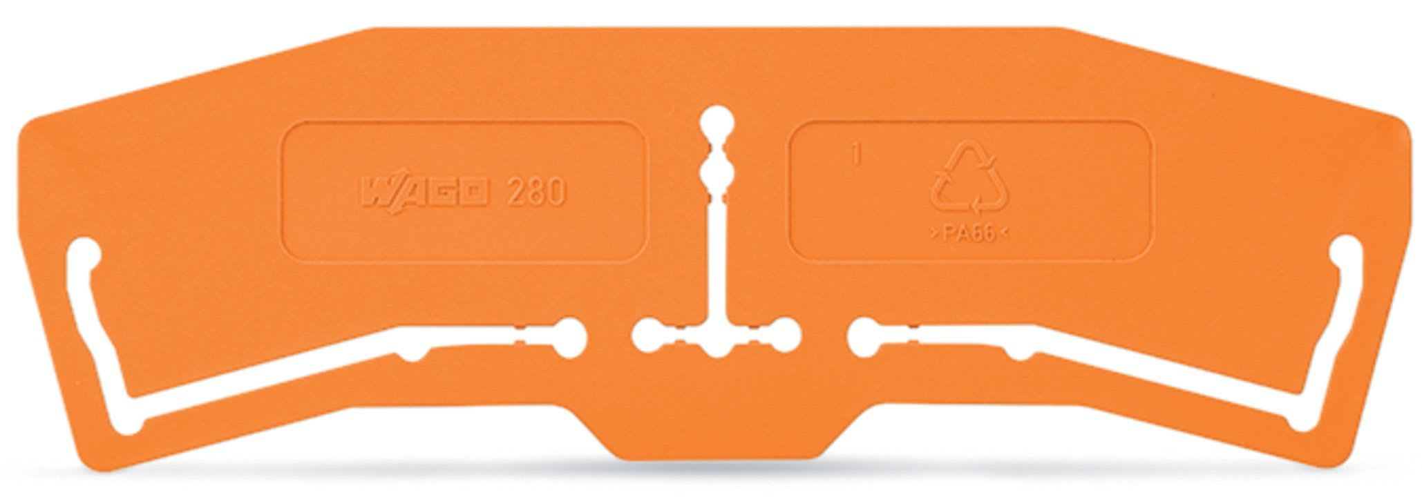 Wago Contact - Séparateur épaisseur 1 mm 3 mm en saillie, orange